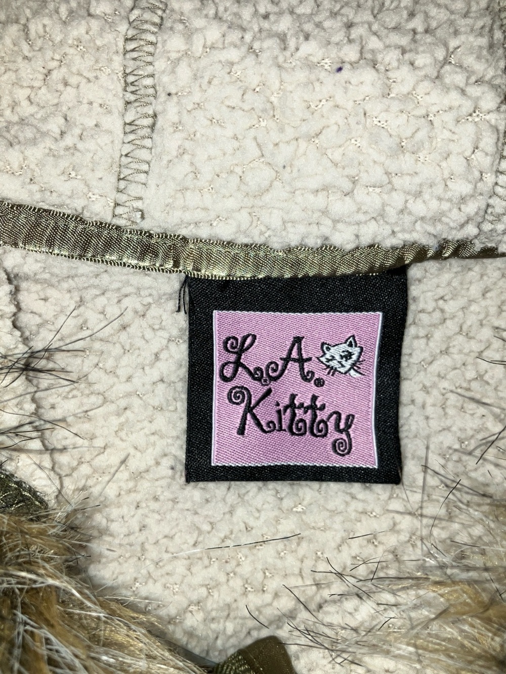 Y2K la Kitty Camo Sherpa-Lined Hoodie Jacket - Green - Picture 2 of 4
